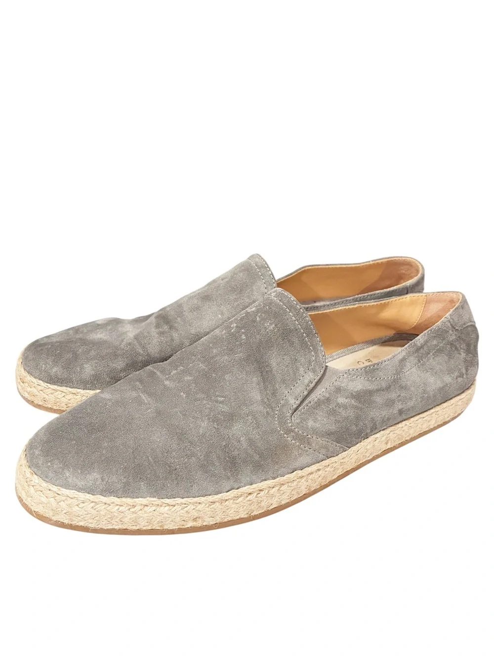 BRUNELLO CUCINELLI Grey suede espadrilles Slip on Shoe Size 43
